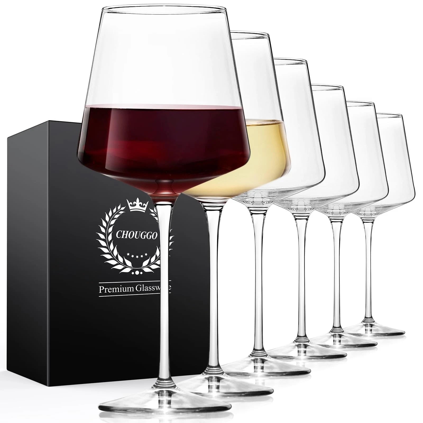 21Oz Wine Glasses Set of 6, Premium Crystal Large White Wine or Red Wine Glas... | eBay