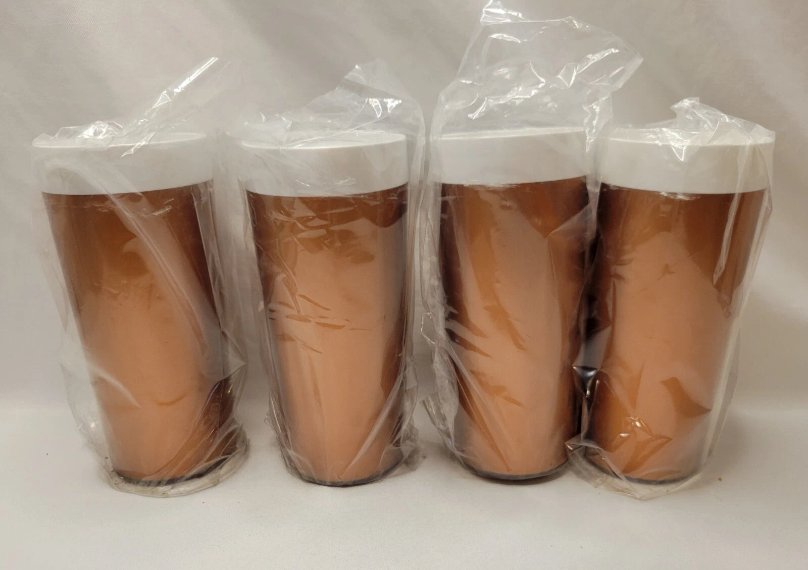 Set of 4: Thermo-Serv Insulated Copper Color Tumblers West Bend 10 Oz Cups NOS | eBay