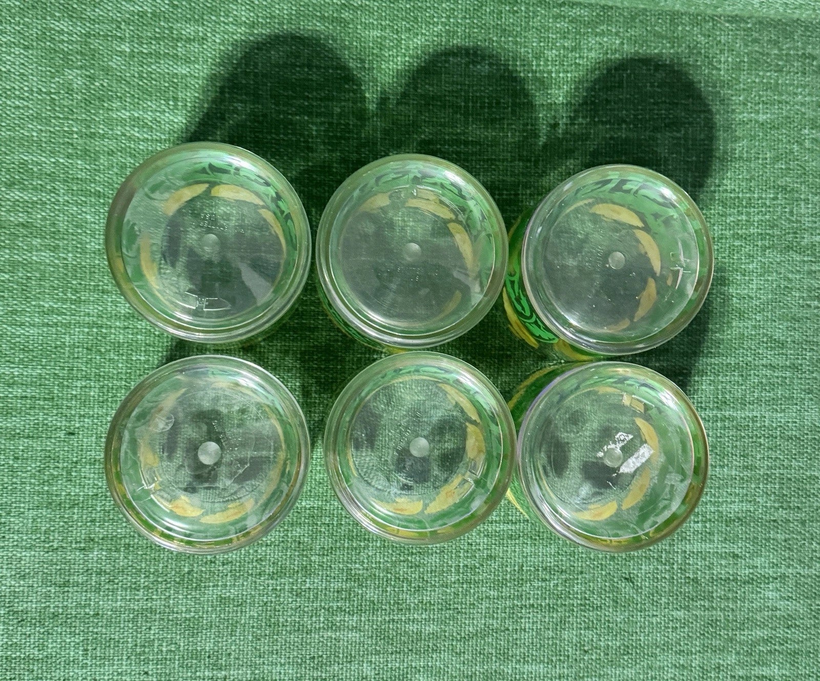 Vtg 1960s Yellow Poppy Tumblers H.J. Stotter USA NY Set 6 Acrylic 14oz Cups 4" | eBay