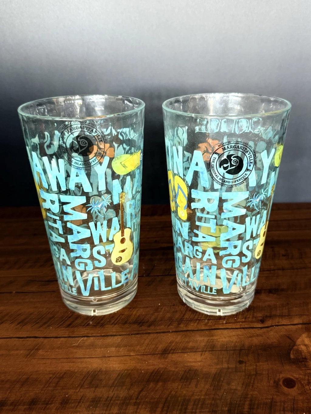 Margaritaville 16oz Plastic Cup Jimmy Buffet Set Of 2 | eBay