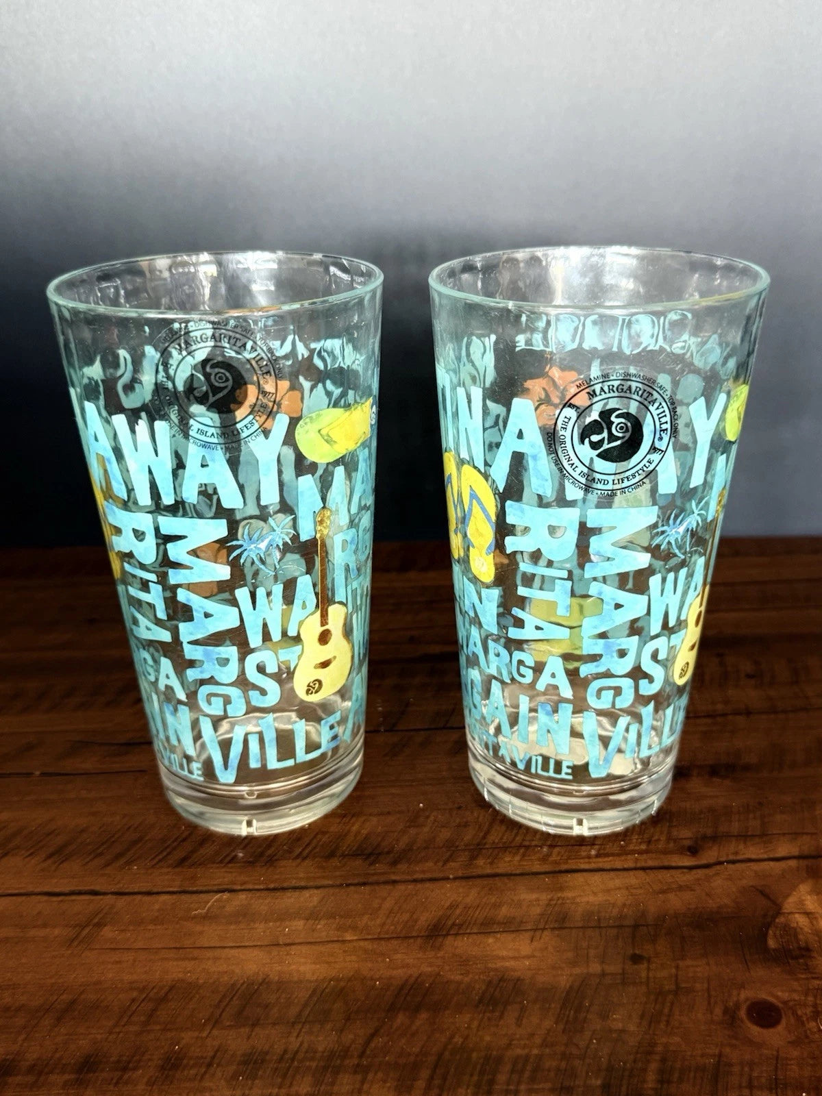 Margaritaville 16oz Plastic Cup Jimmy Buffet Set Of 2 | eBay