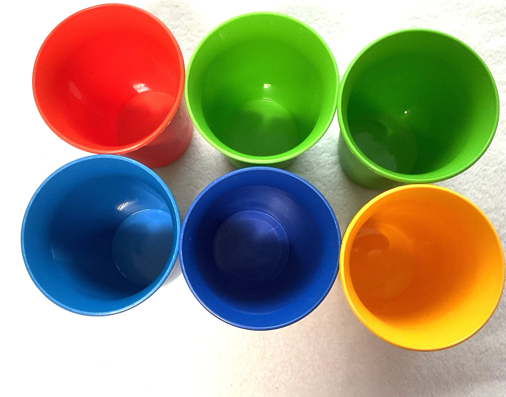 Vintage Tupperware Bell 7 OZ Tumblers #109 Set of 6 Blue Green Red Yellow EUC | eBay