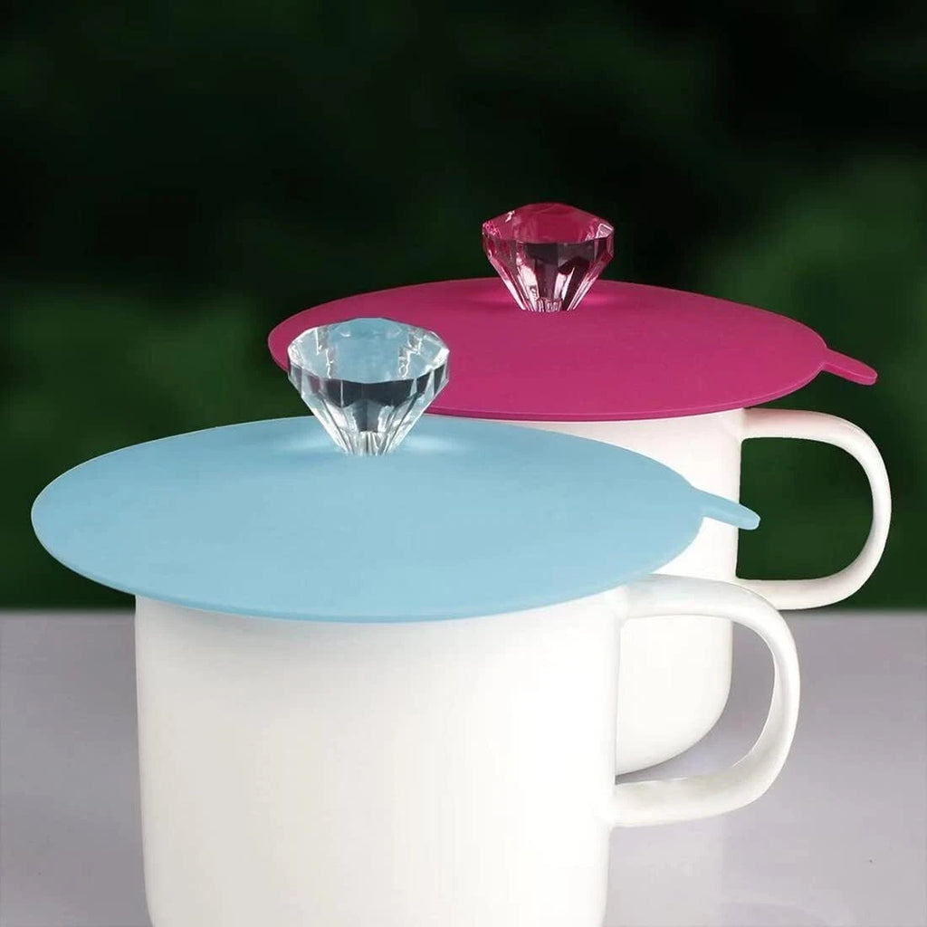 Drink Cup Lids, Creative Diamond Mug Cover [Set of 6] Anti-Dust, Airtight Seal, | eBay