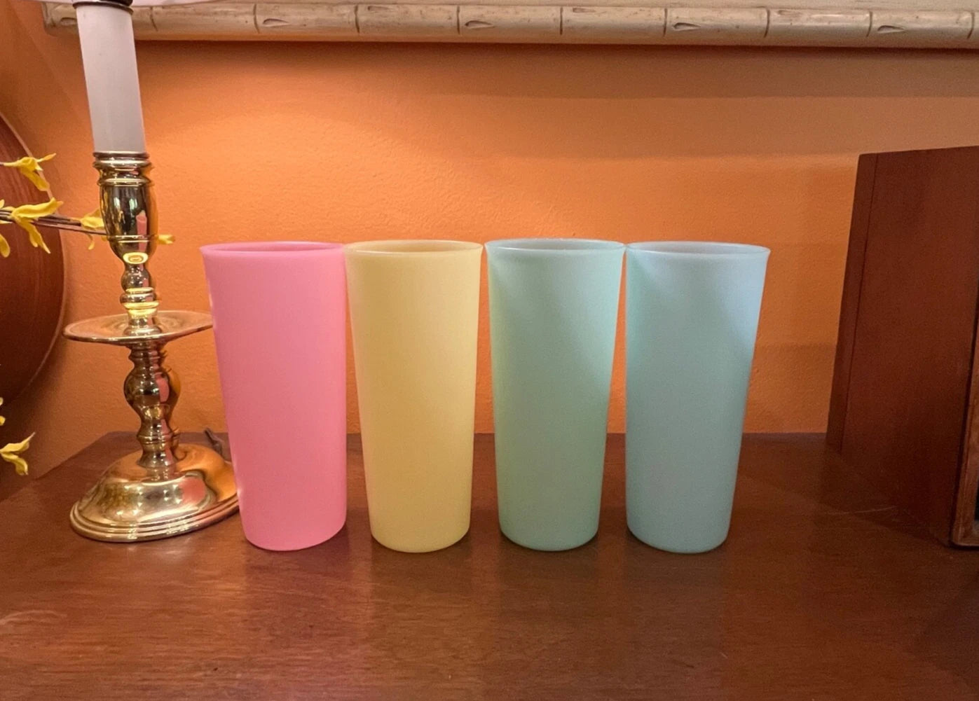 Vintage Tupperware 16 oz Pastel Tumblers #107 Set of Four | eBay