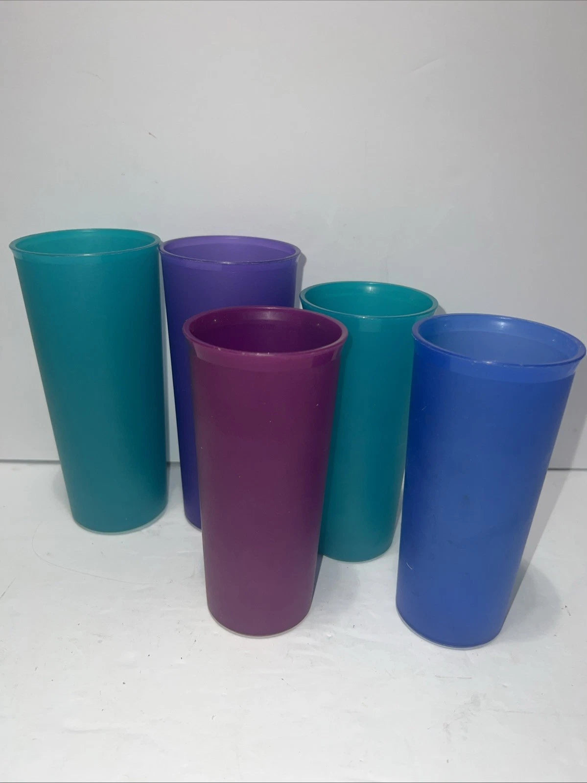 Vintage Tupperware Lot of 5 Jewel Tone Plastic Tumblers 3-8 Oz/2-16 oz Cups | eBay