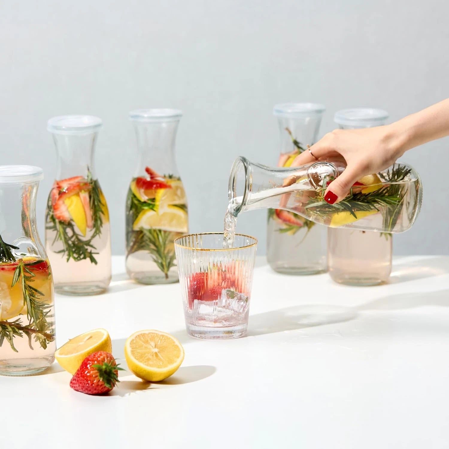 Carafe Pitchers, by Kook, Mini Carafes- set of 6, Beverage Dispensers | eBay