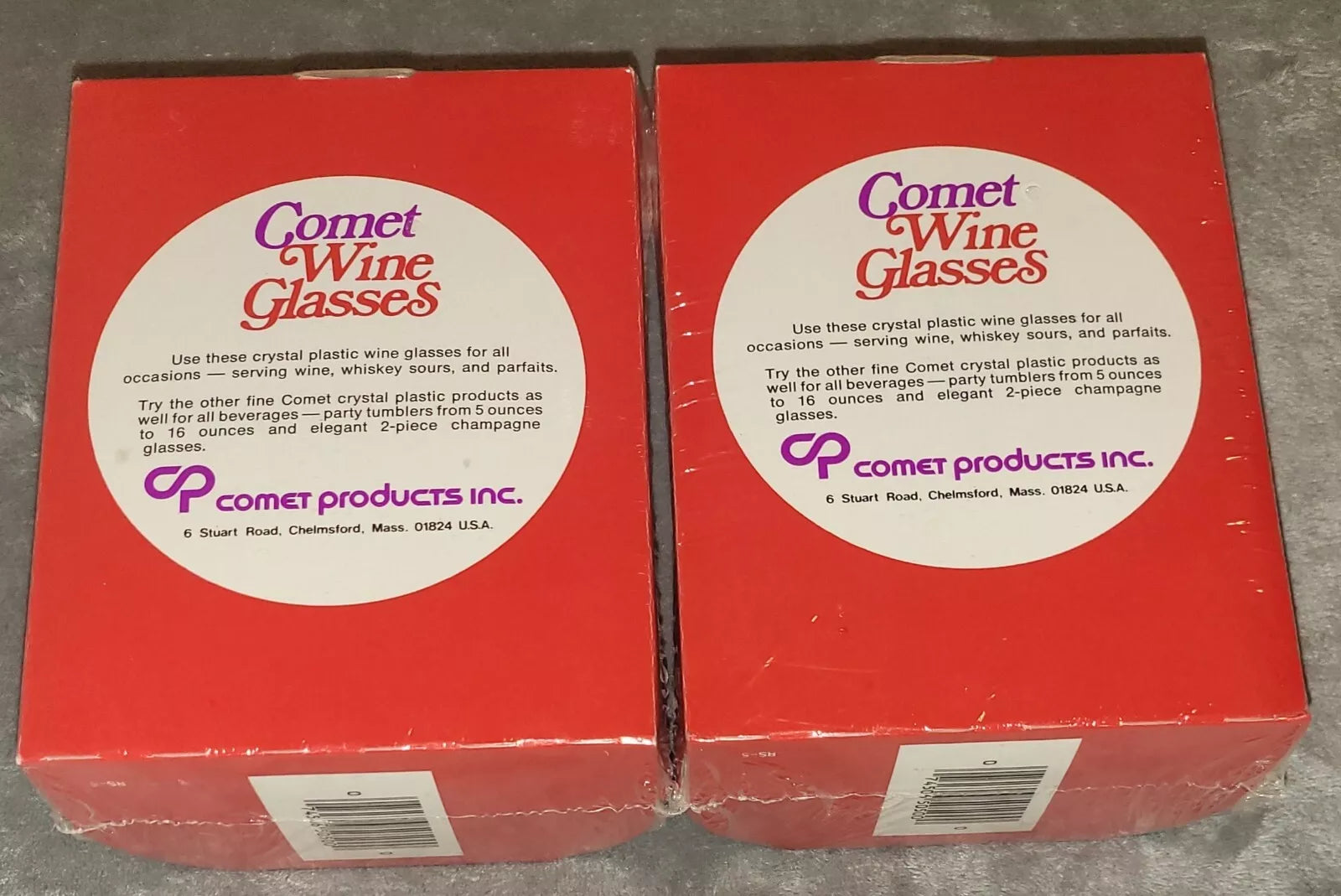 Vintage COMET Classicware 2 Sets of Six 5 Ounce Elegant Plastic Wine Glasses NEW | eBay