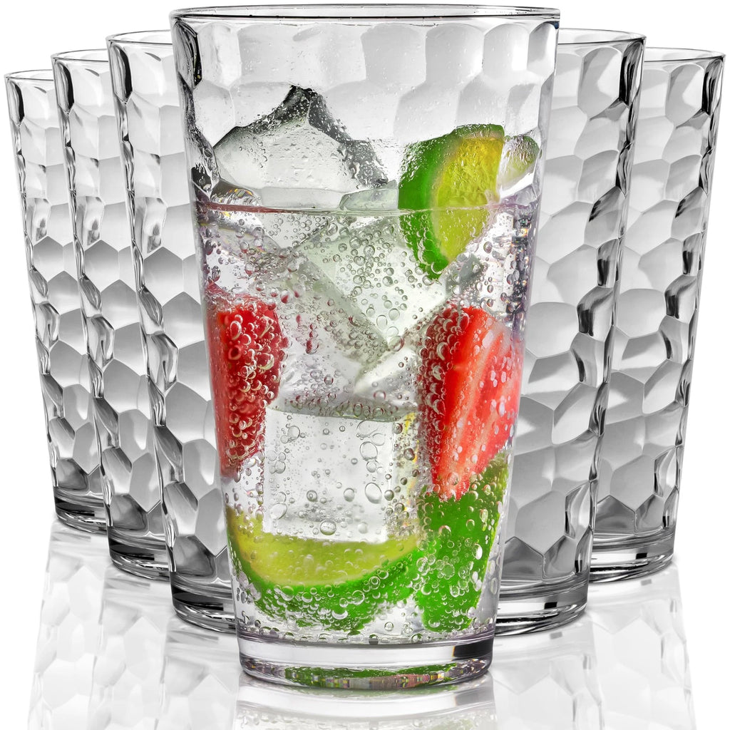 Hammered Plastic Drinking High Tumbler, Dishwasher-Safe Premium Quality Glass... | eBay
