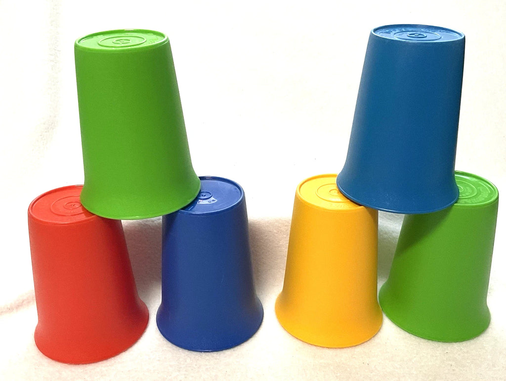 Vintage Tupperware Bell 7 OZ Tumblers #109 Set of 6 Blue Green Red Yellow EUC | eBay