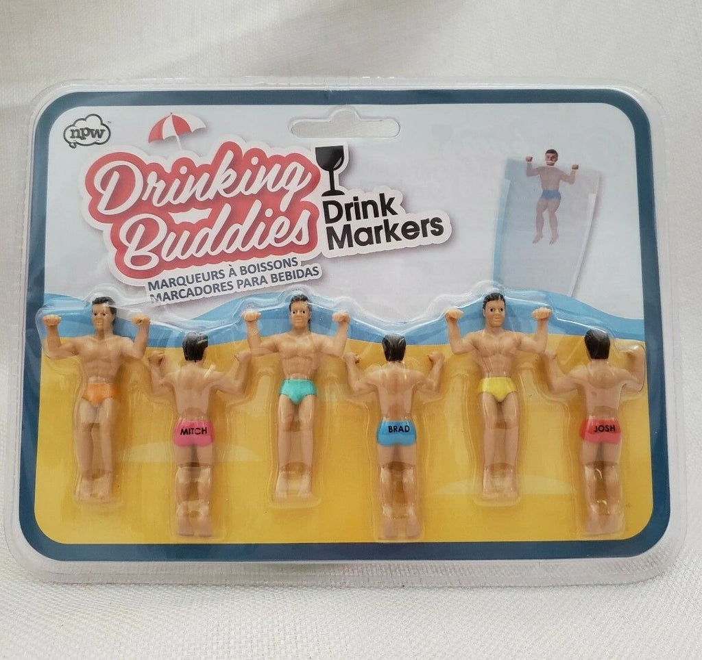 Drinking Buddies Drink Markers BRAND NEW Set of 6 Pack Cocktail Collectibles | eBay